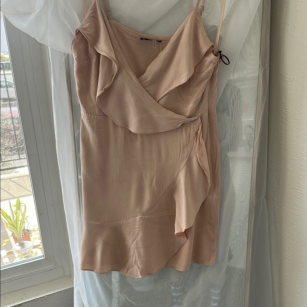 Elegant Peach Ruffle Dress 1.State from Neiman Marcus